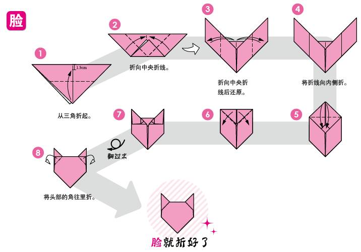 宝宝折纸-漂亮的狐狸怎样折操作方法