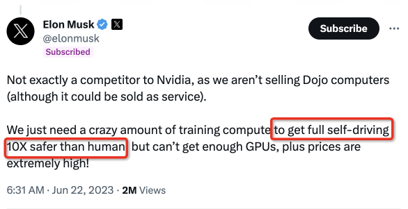 马斯克：特斯拉自研芯片不会叫作 GPU，Dojo2 超级计算机将向大模型方向发力