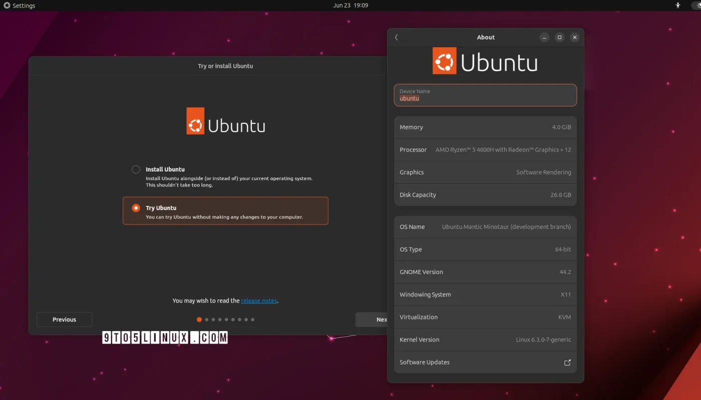 10 月发布，Ubuntu 23.10 已升级到 Linux Kernel 6