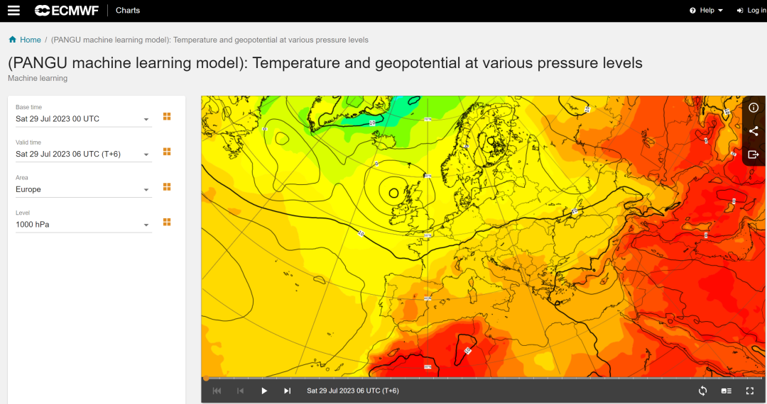 华为云盘古气象大模型上线欧洲中期天气预报中心官网，可免费查看未来 10 天