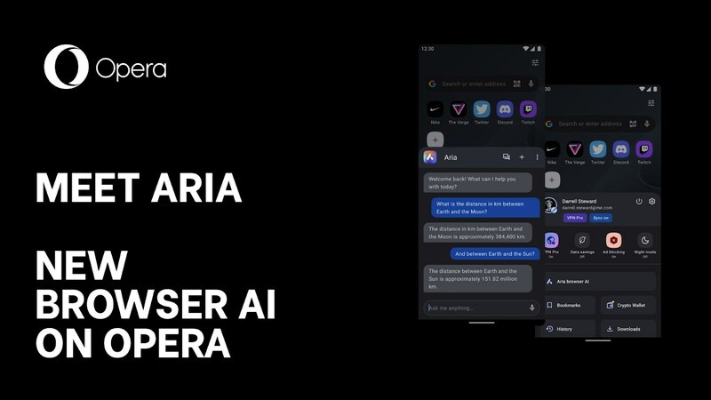 Opera 向桌面和安卓用户开放浏览器 AI“Aria”